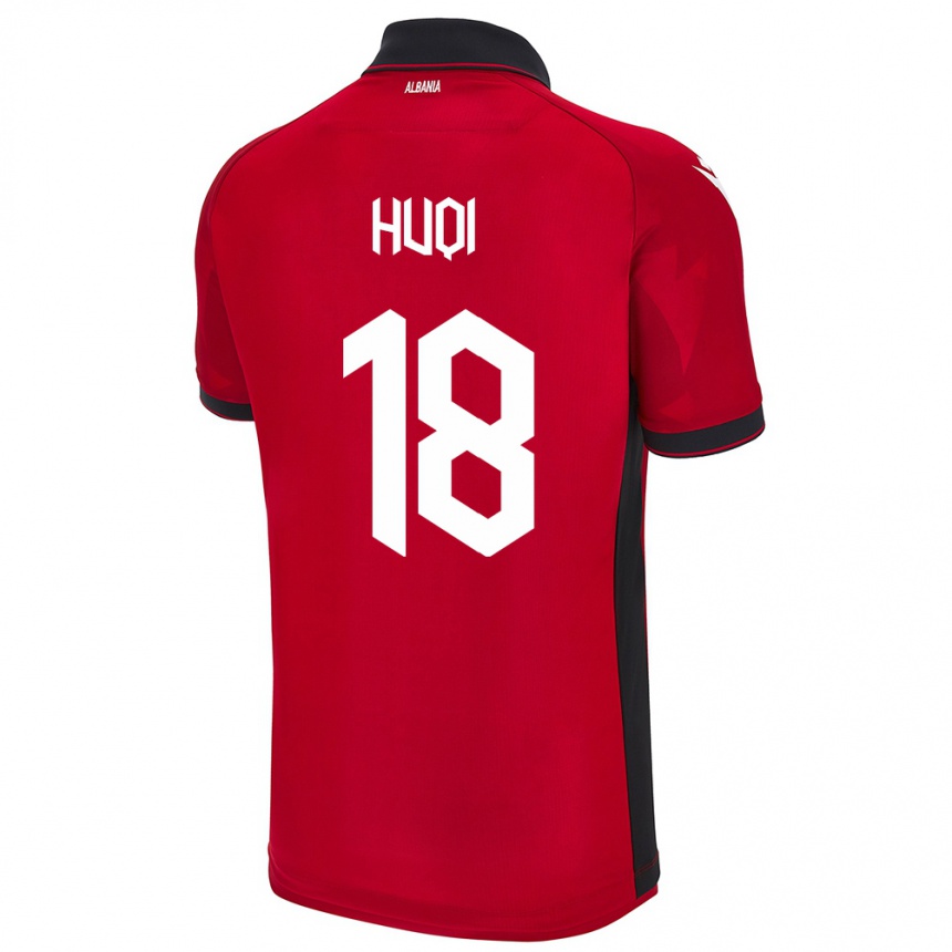 Niño Fútbol Camiseta Albania Mattia Huqi #18 Rojo 1ª Equipación 24-26 Argentina