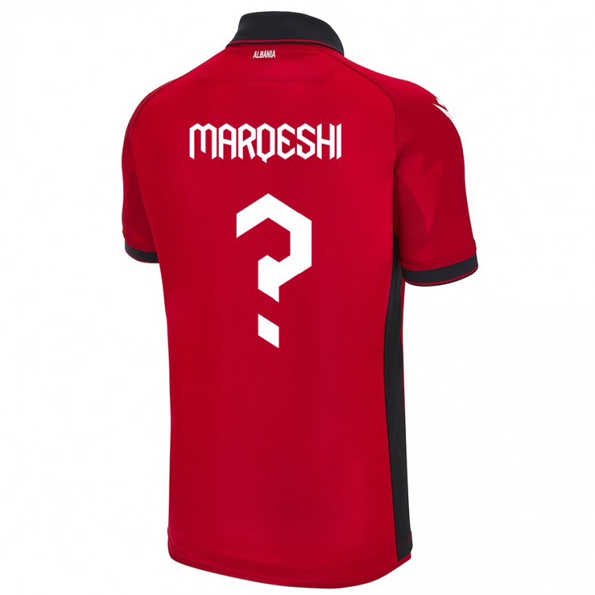 Niño Fútbol Camiseta Albania Ernesto Marqeshi #0 Rojo 1ª Equipación 24-26 Argentina