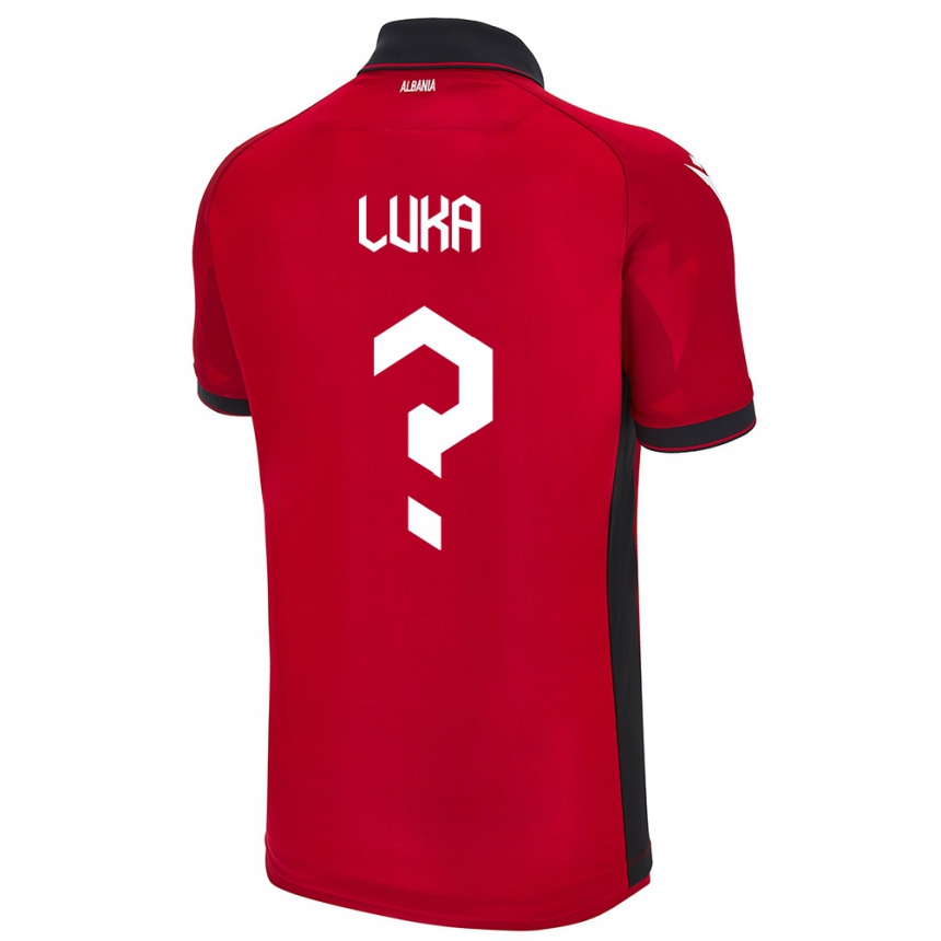 Niño Fútbol Camiseta Albania Majkol Luka #0 Rojo 1ª Equipación 24-26 Argentina