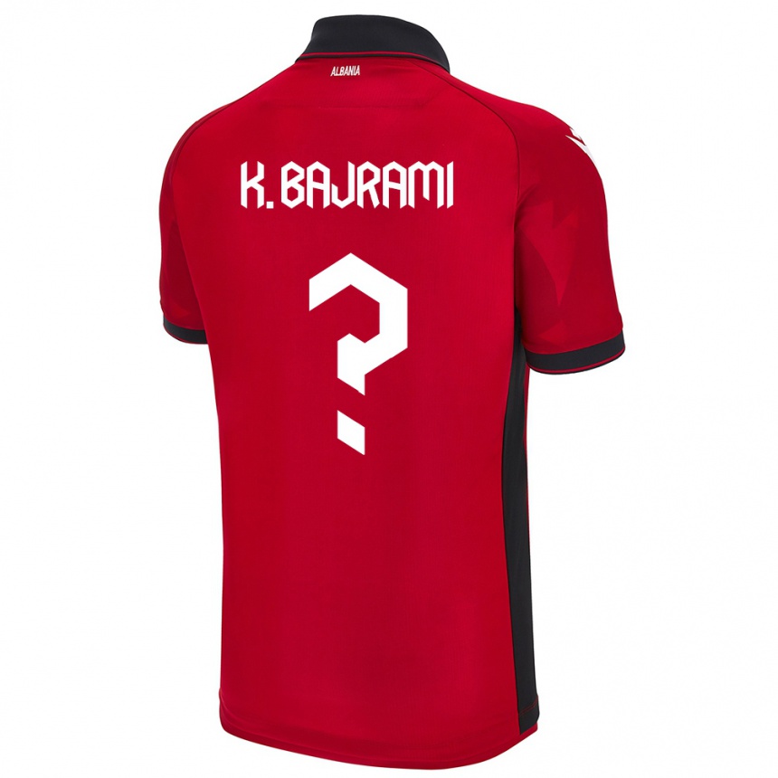 Niño Fútbol Camiseta Albania Klevi Bajrami #0 Rojo 1ª Equipación 24-26 Argentina