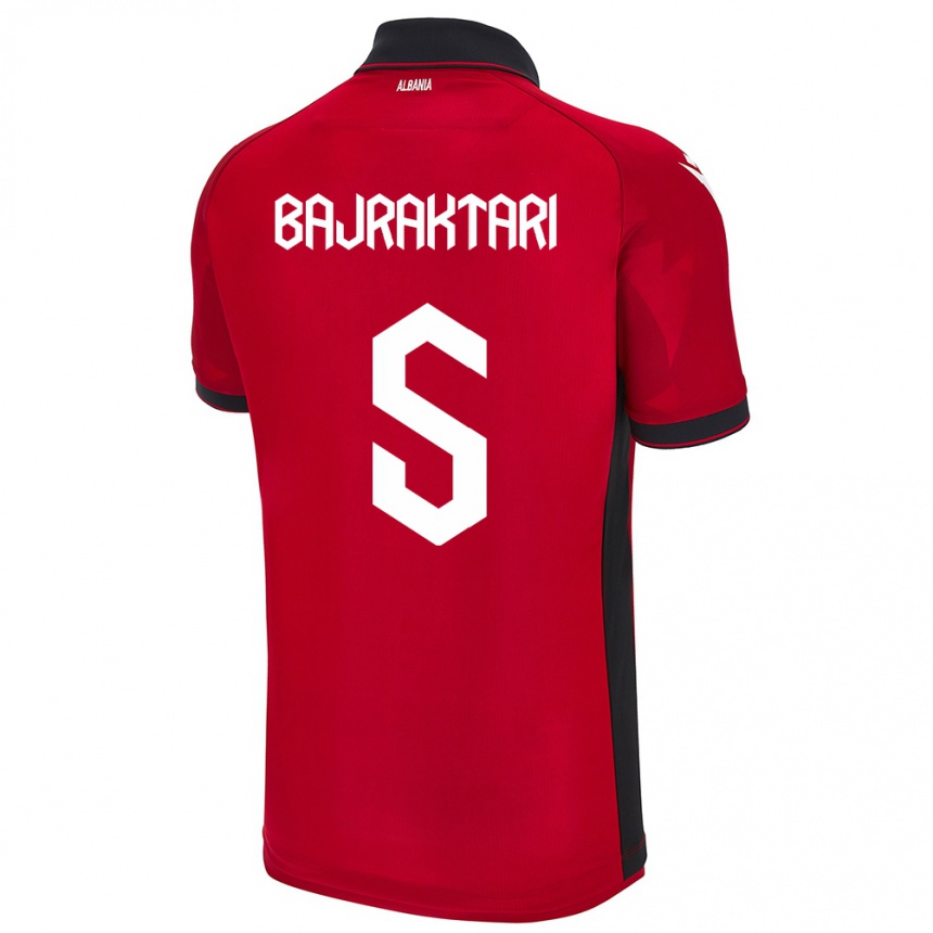 Niño Fútbol Camiseta Albania Arbiona Bajraktari #5 Rojo 1ª Equipación 24-26 Argentina