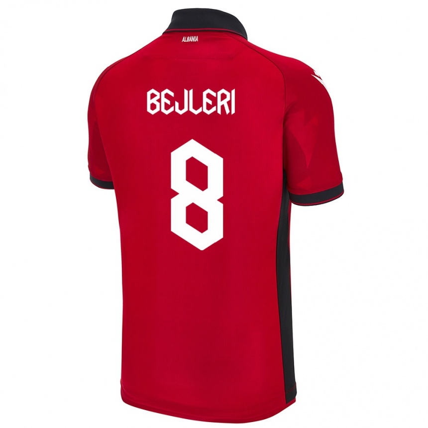 Niño Fútbol Camiseta Albania Markela Bejleri #8 Rojo 1ª Equipación 24-26 Argentina