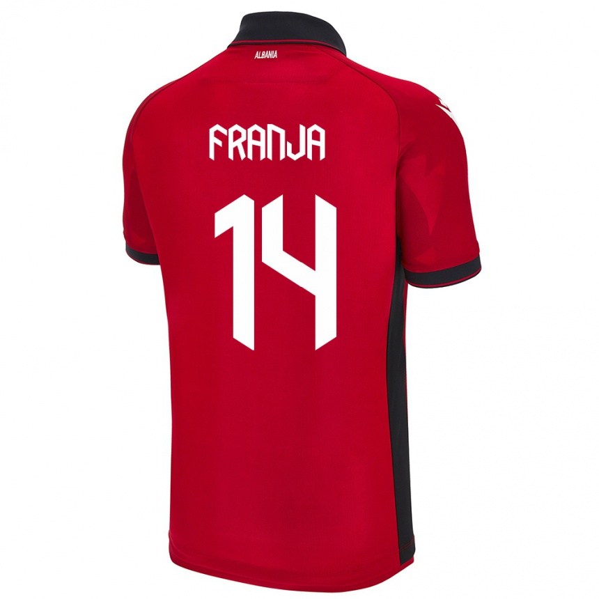 Niño Fútbol Camiseta Albania Ezmiralda Franja #14 Rojo 1ª Equipación 24-26 Argentina