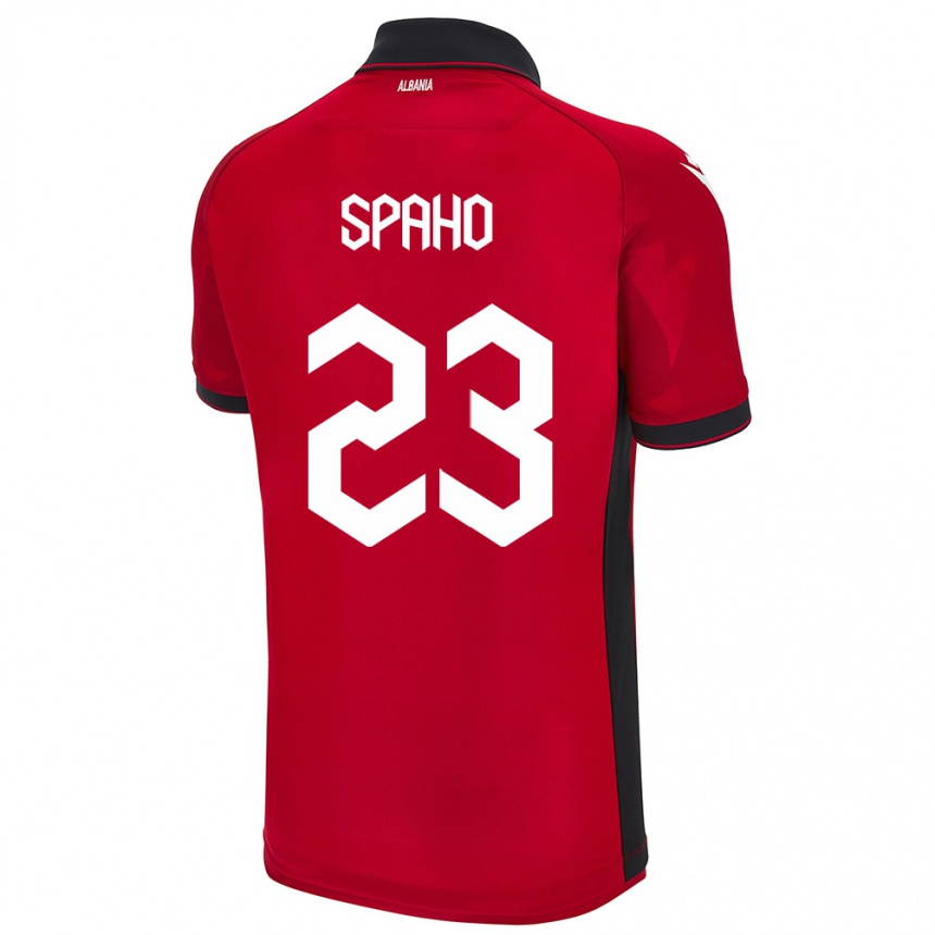 Niño Fútbol Camiseta Albania Klesjana Spaho #23 Rojo 1ª Equipación 24-26 Argentina