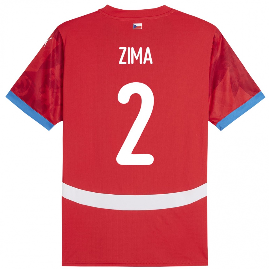 Niño Fútbol Camiseta Chequia David Zima #2 Rojo 1ª Equipación 24-26 Argentina