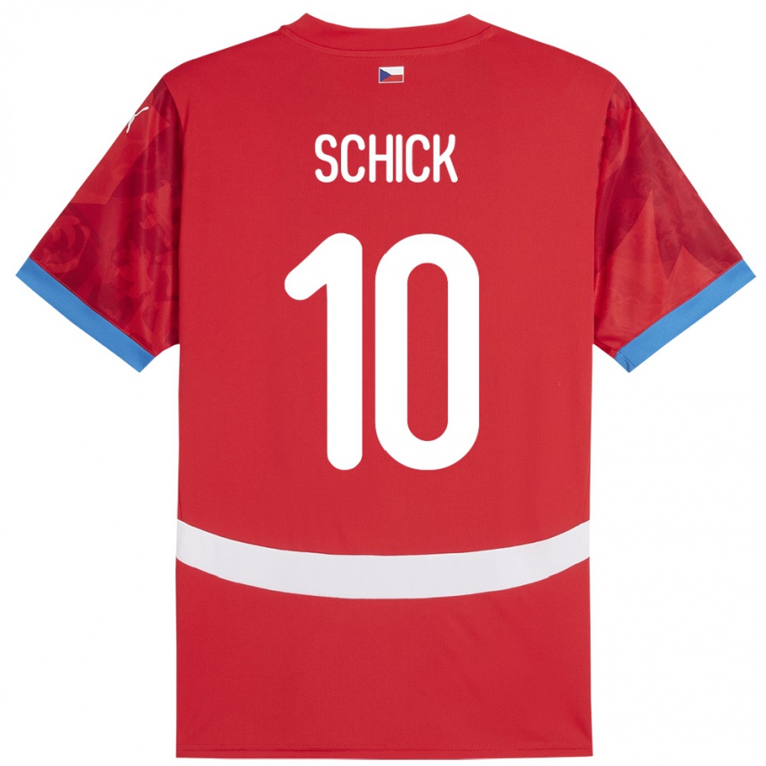 Niño Fútbol Camiseta Chequia Patrik Schick #10 Rojo 1ª Equipación 24-26 Argentina