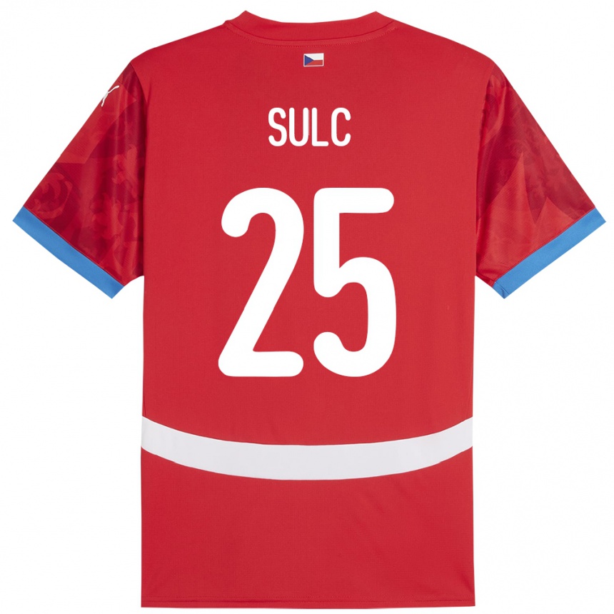 Niño Fútbol Camiseta Chequia Pavel Sulc #25 Rojo 1ª Equipación 24-26 Argentina