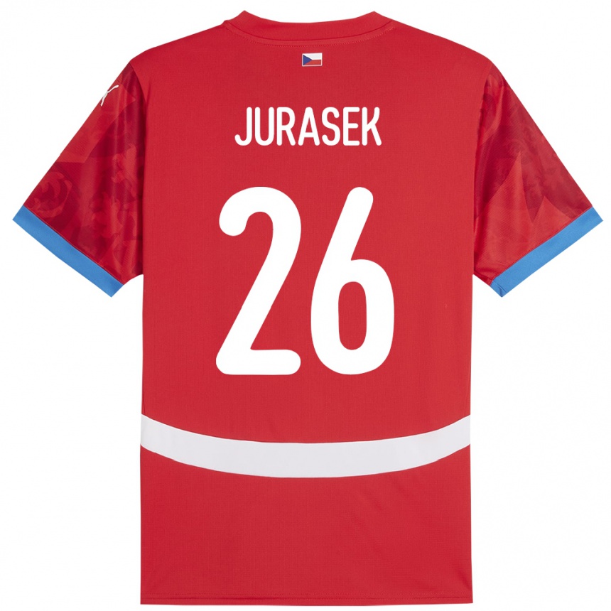 Niño Fútbol Camiseta Chequia Matej Jurasek #26 Rojo 1ª Equipación 24-26 Argentina