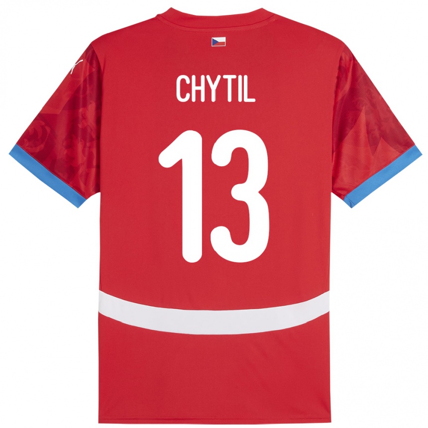 Niño Fútbol Camiseta Chequia Mojmir Chytil #13 Rojo 1ª Equipación 24-26 Argentina