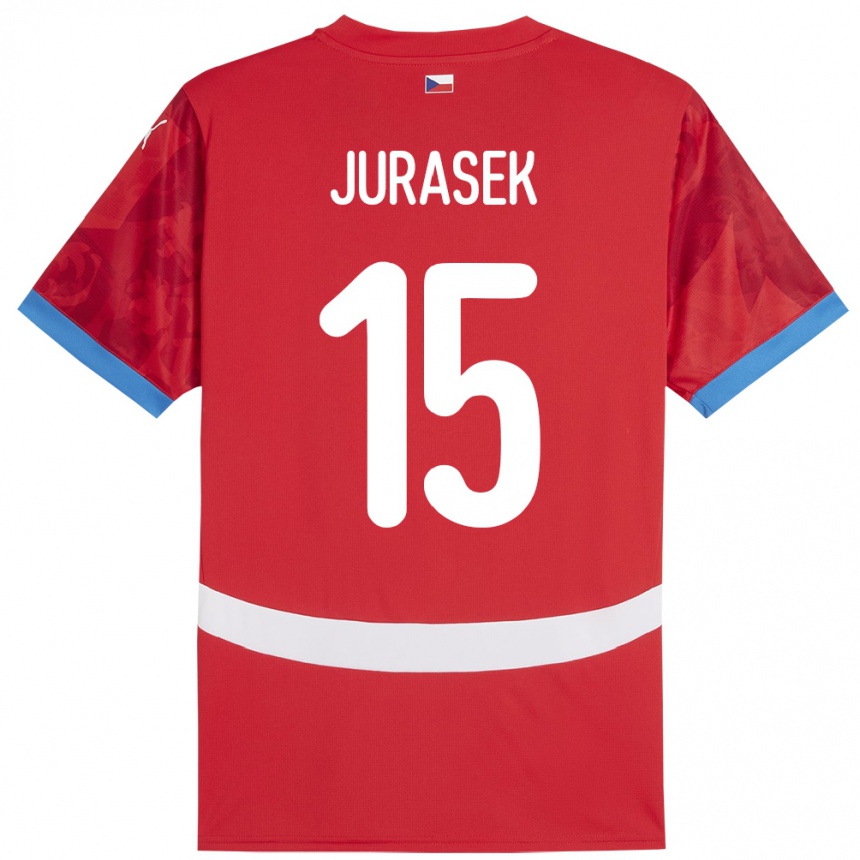 Niño Fútbol Camiseta Chequia David Jurásek #15 Rojo 1ª Equipación 24-26 Argentina