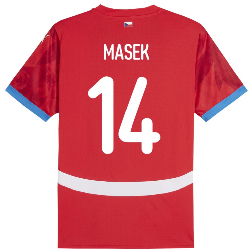 Niño Fútbol Camiseta Chequia Lukas Masek #14 Rojo 1ª Equipación 24-26 Argentina