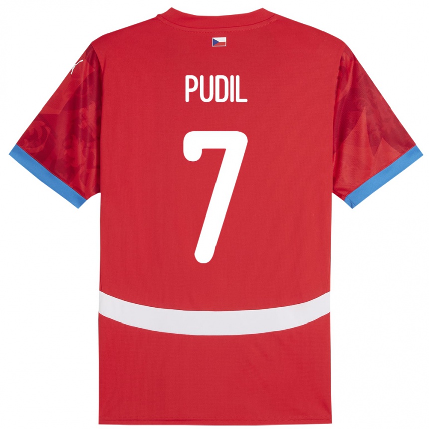 Niño Fútbol Camiseta Chequia Adam Pudil #7 Rojo 1ª Equipación 24-26 Argentina