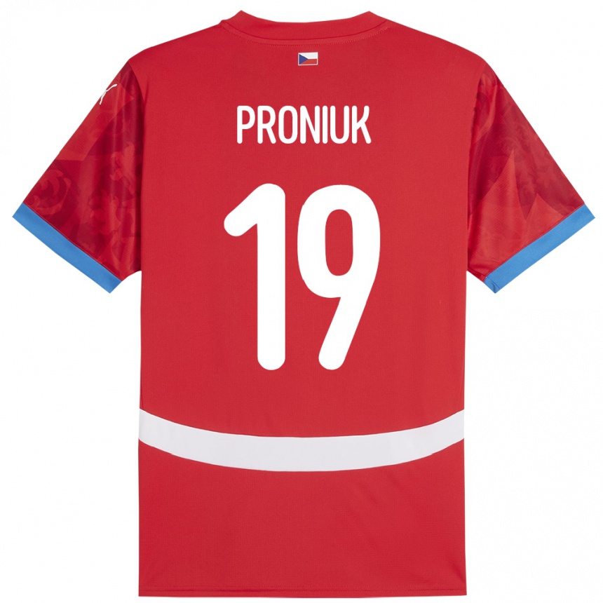 Niño Fútbol Camiseta Chequia Adam Proniuk #19 Rojo 1ª Equipación 24-26 Argentina