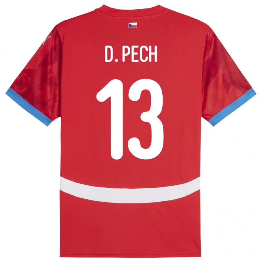 Niño Fútbol Camiseta Chequia Dominik Pech #13 Rojo 1ª Equipación 24-26 Argentina