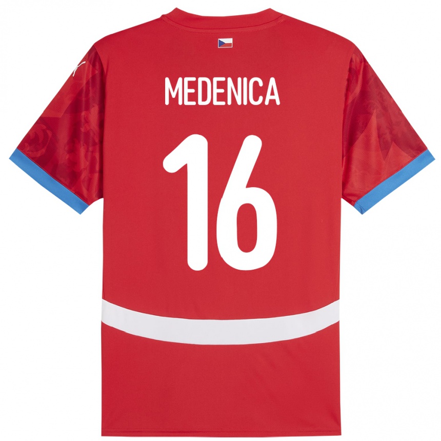 Niño Fútbol Camiseta Chequia Djordjije Medenica #16 Rojo 1ª Equipación 24-26 Argentina