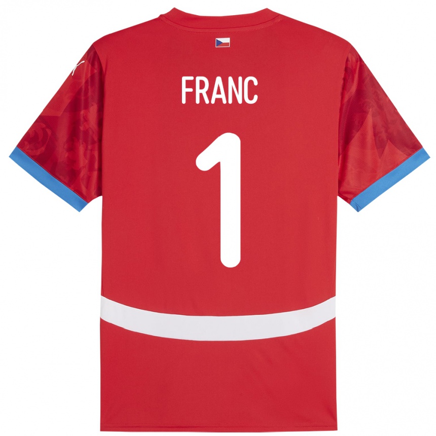 Niño Fútbol Camiseta Chequia Lukas Franc #1 Rojo 1ª Equipación 24-26 Argentina