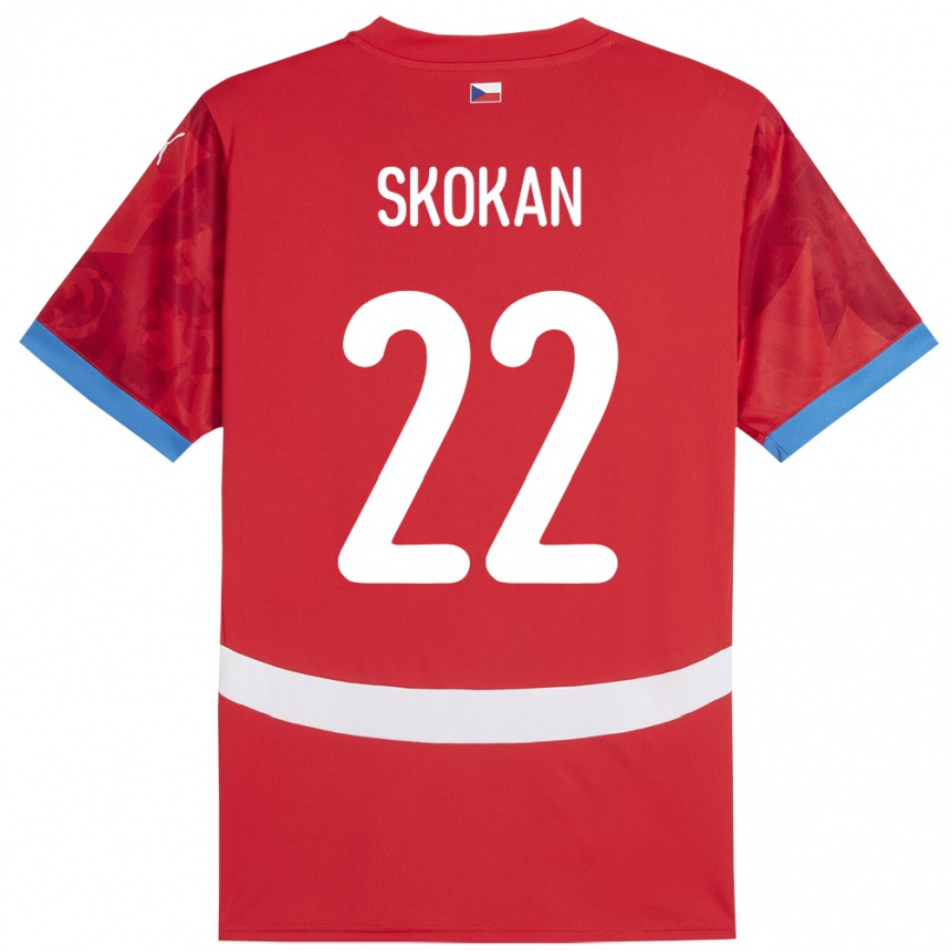 Niño Fútbol Camiseta Chequia Vitek Skokan #22 Rojo 1ª Equipación 24-26 Argentina