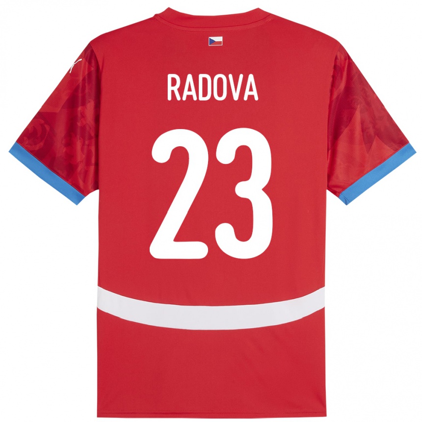 Niño Fútbol Camiseta Chequia Michaela Radová #23 Rojo 1ª Equipación 24-26 Argentina