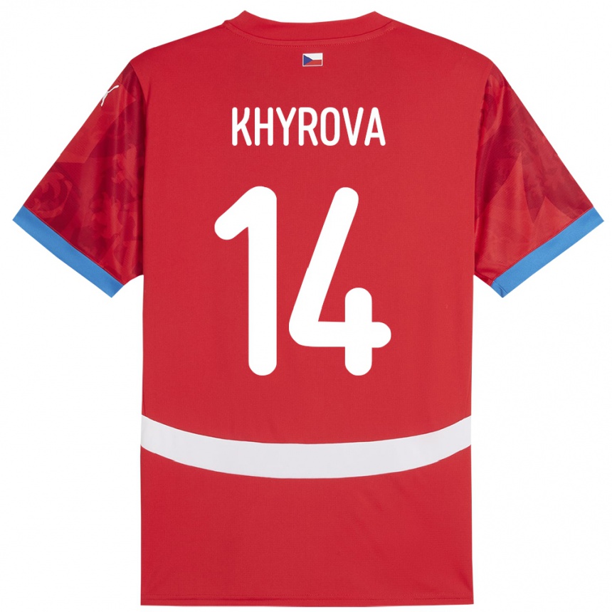 Niño Fútbol Camiseta Chequia Michaela Khýrová #14 Rojo 1ª Equipación 24-26 Argentina