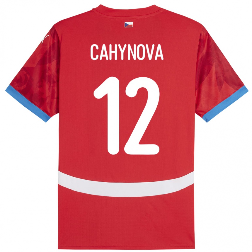 Niño Fútbol Camiseta Chequia Klára Cahynová #12 Rojo 1ª Equipación 24-26 Argentina