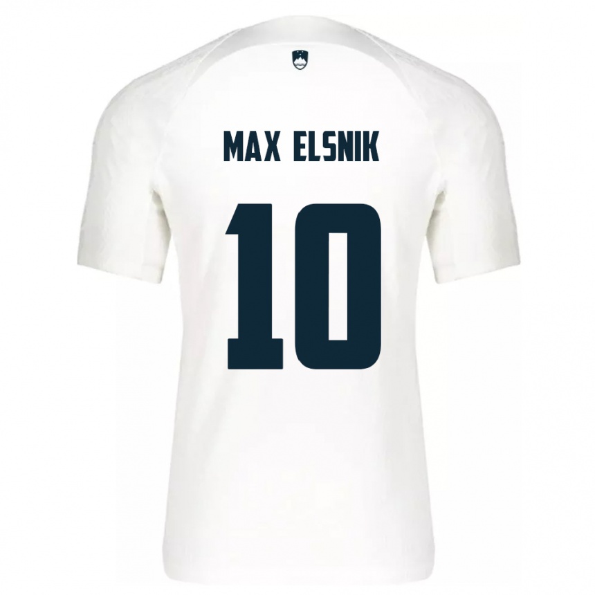 Niño Fútbol Camiseta Eslovenia Timi Max Elsnik #10 Blanco 1ª Equipación 24-26 Argentina