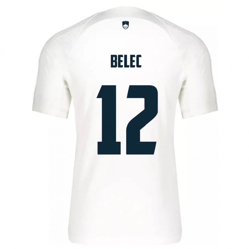 Niño Fútbol Camiseta Eslovenia Vid Belec #12 Blanco 1ª Equipación 24-26 Argentina