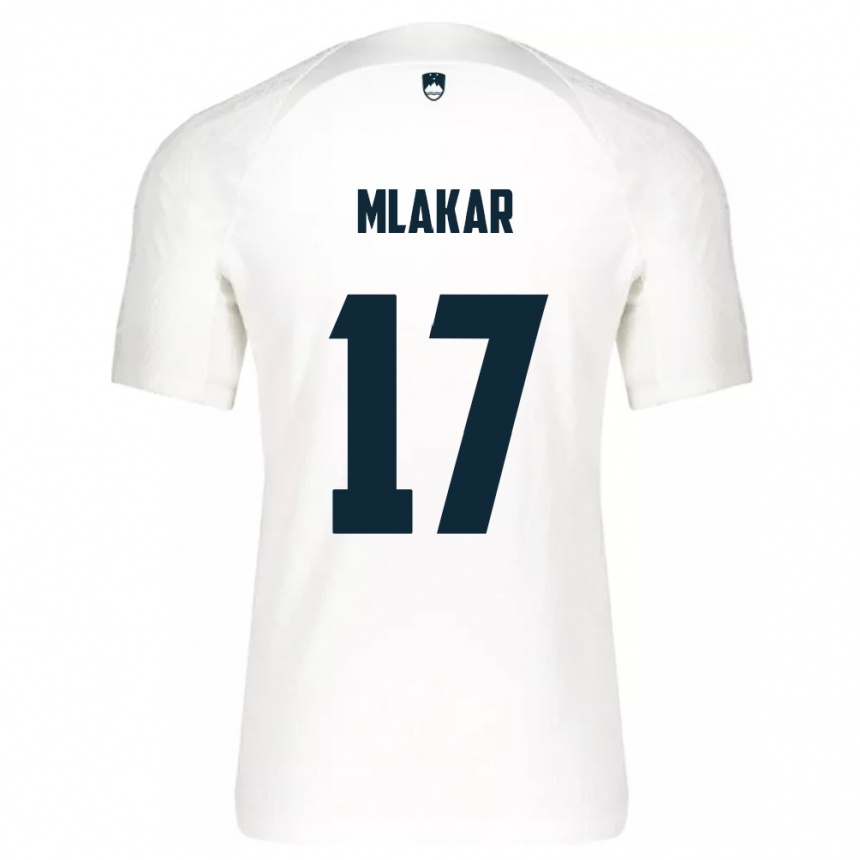 Niño Fútbol Camiseta Eslovenia Jan Mlakar #17 Blanco 1ª Equipación 24-26 Argentina