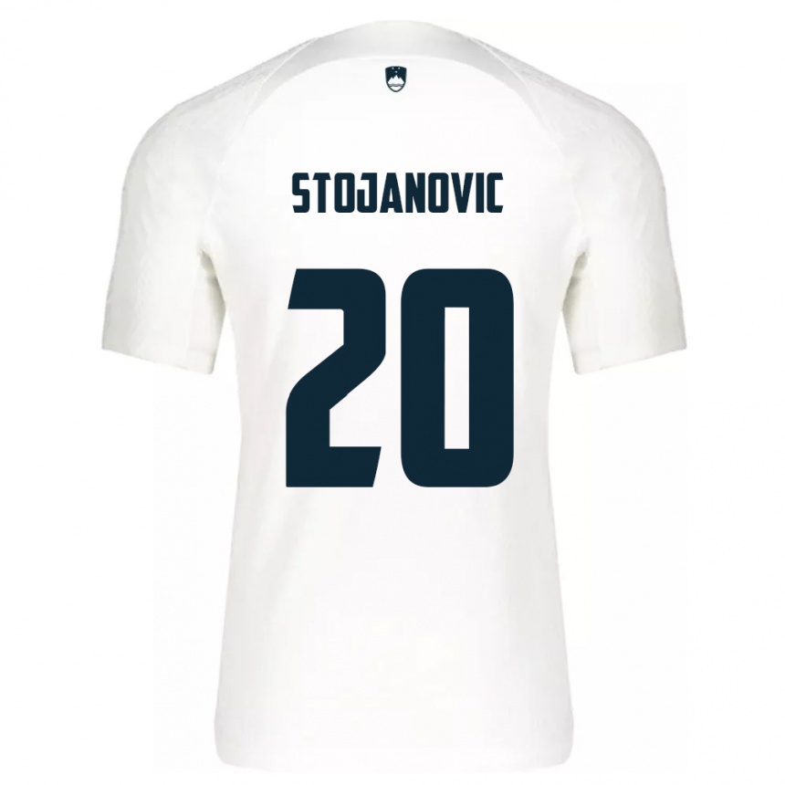 Niño Fútbol Camiseta Eslovenia Petar Stojanović #20 Blanco 1ª Equipación 24-26 Argentina