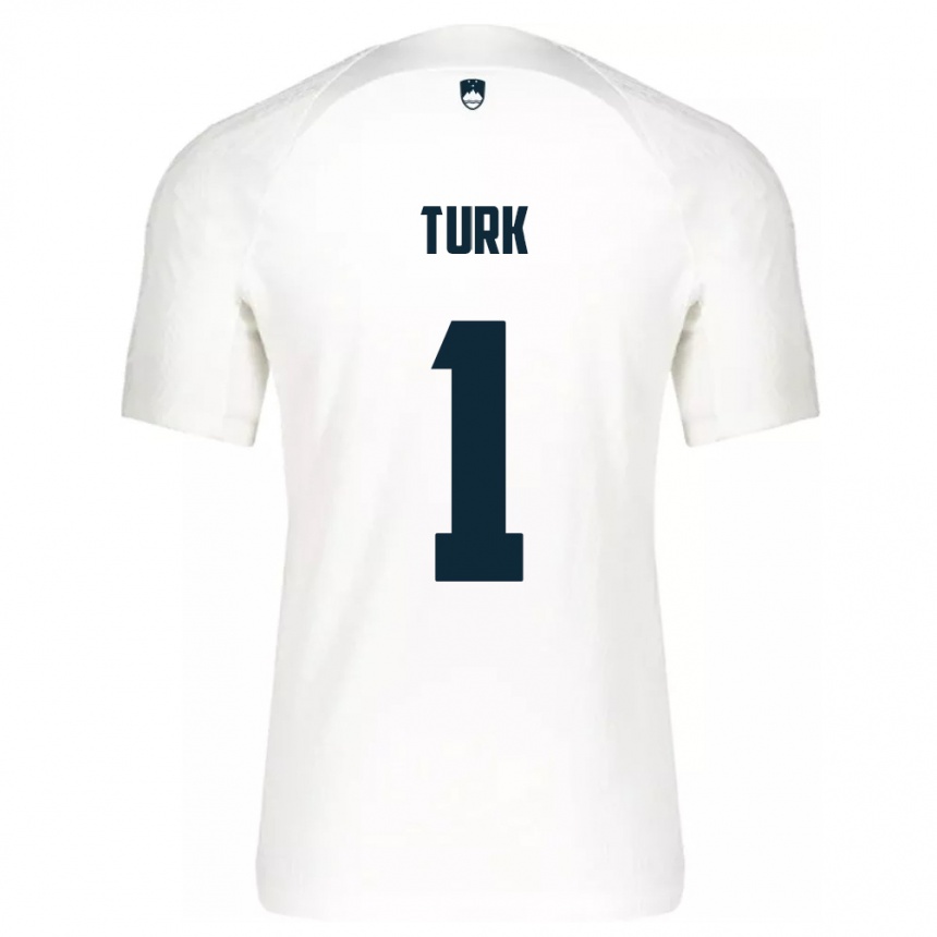 Niño Fútbol Camiseta Eslovenia Martin Turk #1 Blanco 1ª Equipación 24-26 Argentina