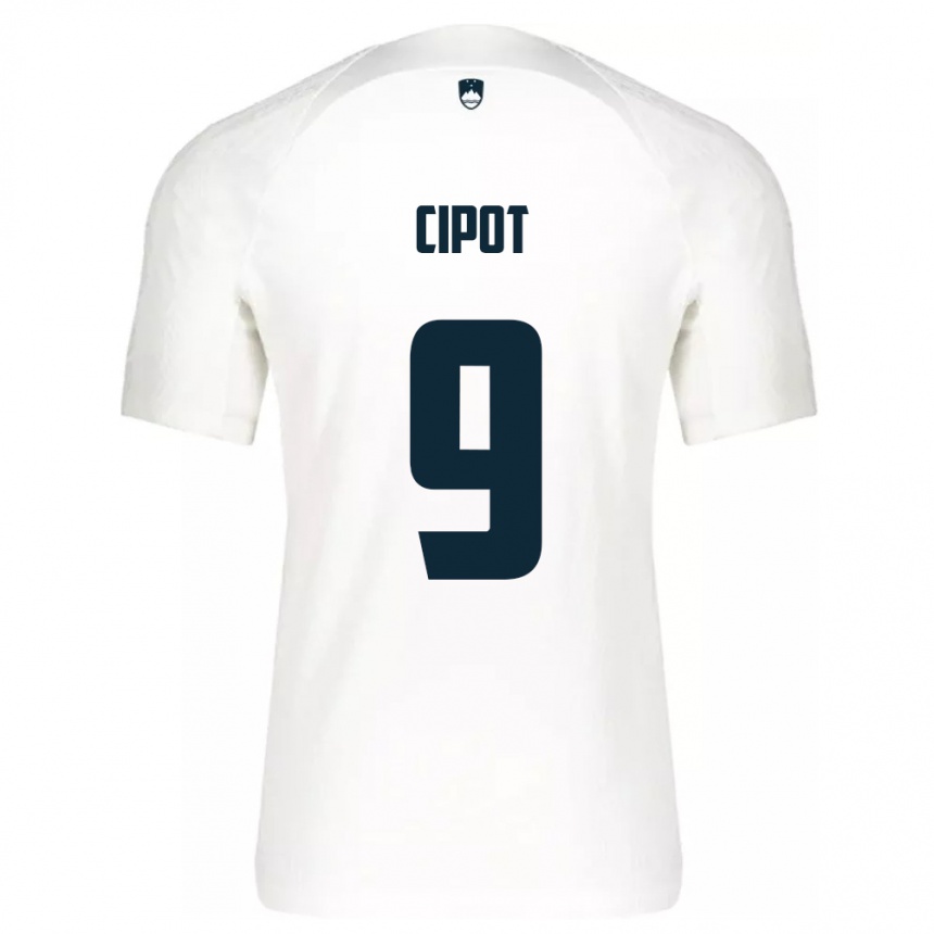 Niño Fútbol Camiseta Eslovenia Tio Cipot #9 Blanco 1ª Equipación 24-26 Argentina