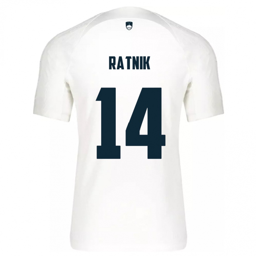 Niño Fútbol Camiseta Eslovenia Marcel Ratnik #14 Blanco 1ª Equipación 24-26 Argentina