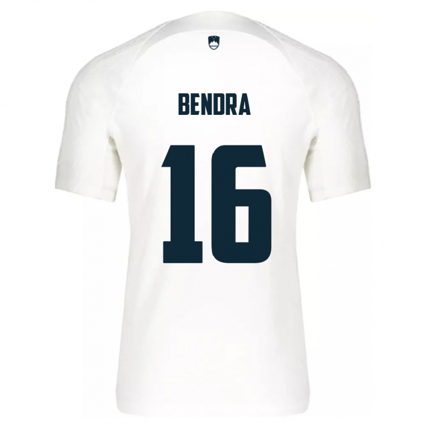 Niño Fútbol Camiseta Eslovenia Kristjan Bendra #16 Blanco 1ª Equipación 24-26 Argentina