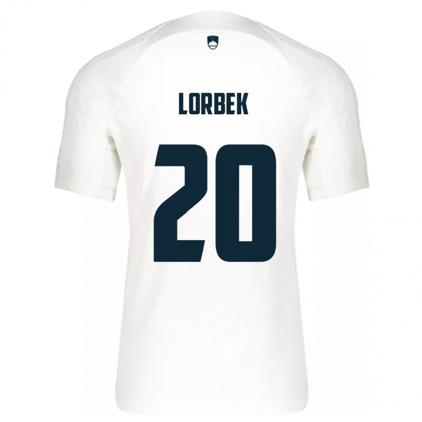 Niño Fútbol Camiseta Eslovenia Anej Lorbek #20 Blanco 1ª Equipación 24-26 Argentina