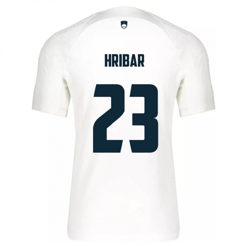 Niño Fútbol Camiseta Eslovenia Lan Hribar #23 Blanco 1ª Equipación 24-26 Argentina