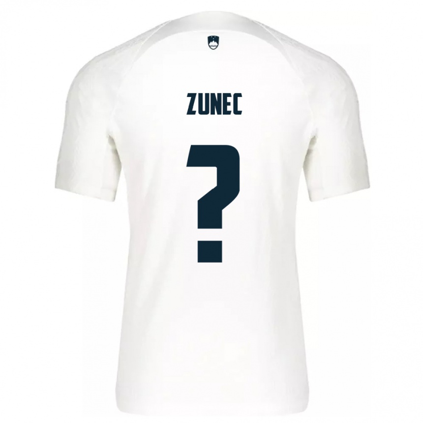 Niño Fútbol Camiseta Eslovenia Bor Zunec #0 Blanco 1ª Equipación 24-26 Argentina