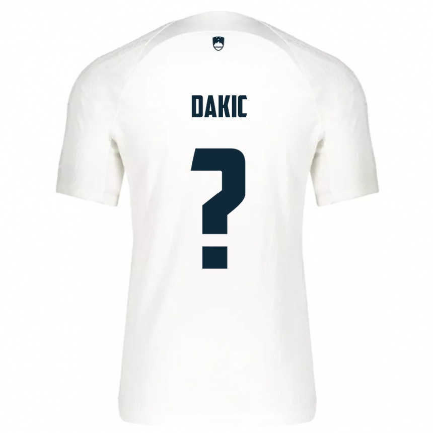 Niño Fútbol Camiseta Eslovenia Luka Dakic #0 Blanco 1ª Equipación 24-26 Argentina