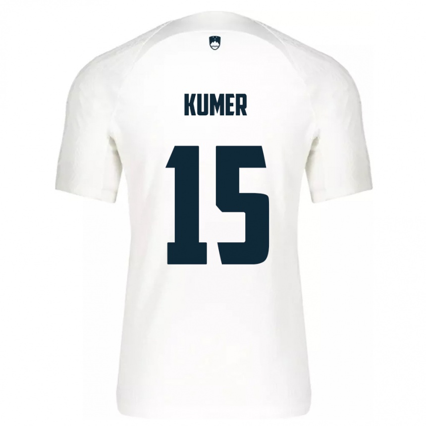 Niño Fútbol Camiseta Eslovenia Alin Kumer #15 Blanco 1ª Equipación 24-26 Argentina