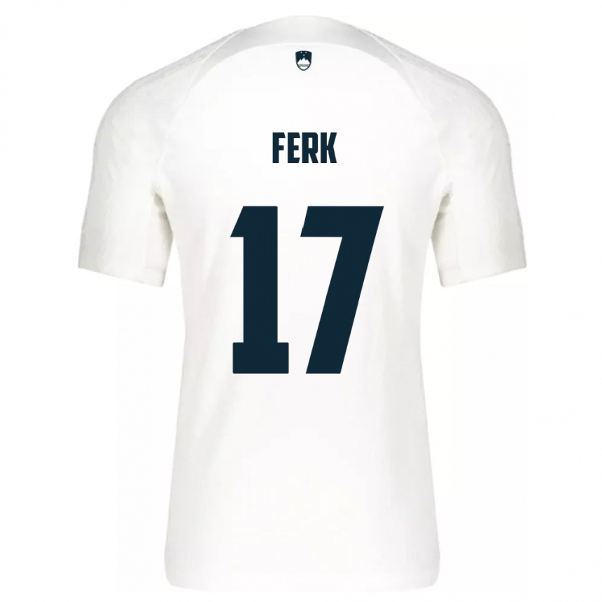 Niño Fútbol Camiseta Eslovenia Matic Ferk #17 Blanco 1ª Equipación 24-26 Argentina