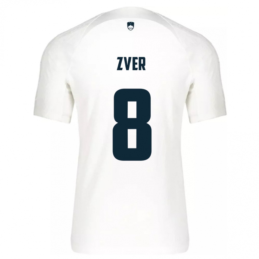 Niño Fútbol Camiseta Eslovenia Mateja Zver #8 Blanco 1ª Equipación 24-26 Argentina