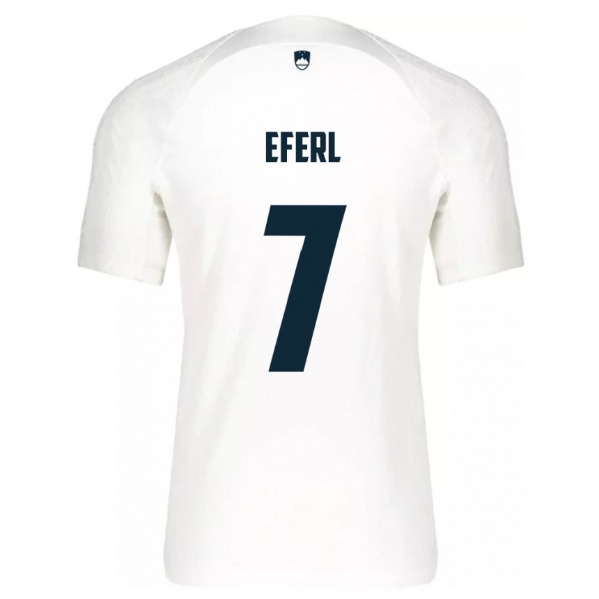 Niño Fútbol Camiseta Eslovenia Anja Eferl #7 Blanco 1ª Equipación 24-26 Argentina