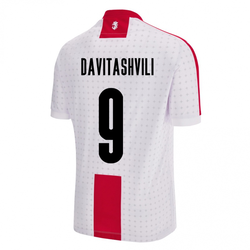 Niño Fútbol Camiseta Georgia Zuriko Davitashvili #9 Blanco 1ª Equipación 24-26 Argentina