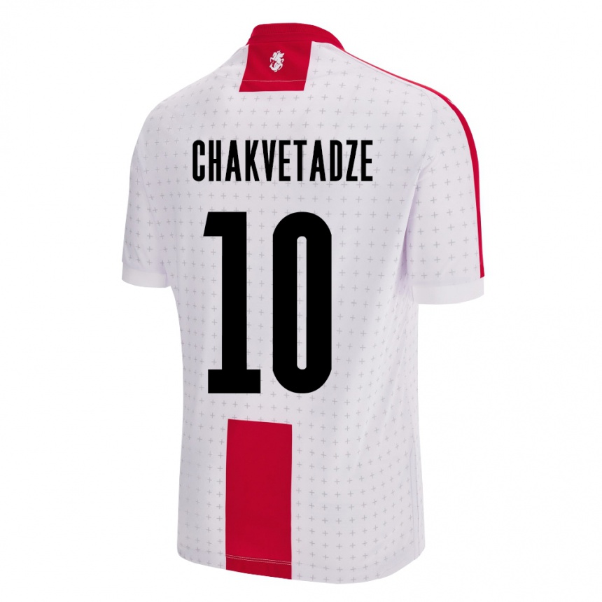 Niño Fútbol Camiseta Georgia Giorgi Chakvetadze #10 Blanco 1ª Equipación 24-26 Argentina