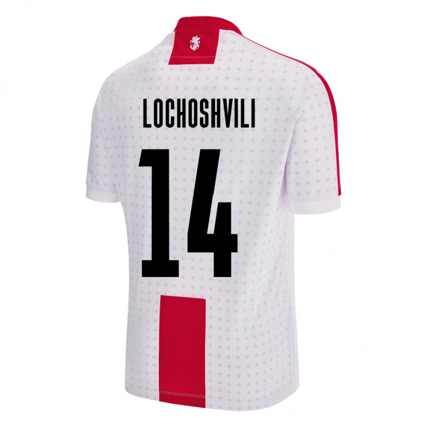 Niño Fútbol Camiseta Georgia Luka Lochoshvili #14 Blanco 1ª Equipación 24-26 Argentina