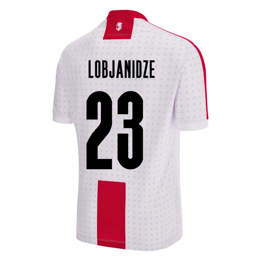 Niño Fútbol Camiseta Georgia Saba Lobjanidze #23 Blanco 1ª Equipación 24-26 Argentina