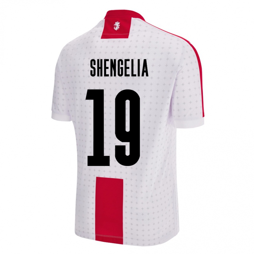 Niño Fútbol Camiseta Georgia Levan Shengelia #19 Blanco 1ª Equipación 24-26 Argentina