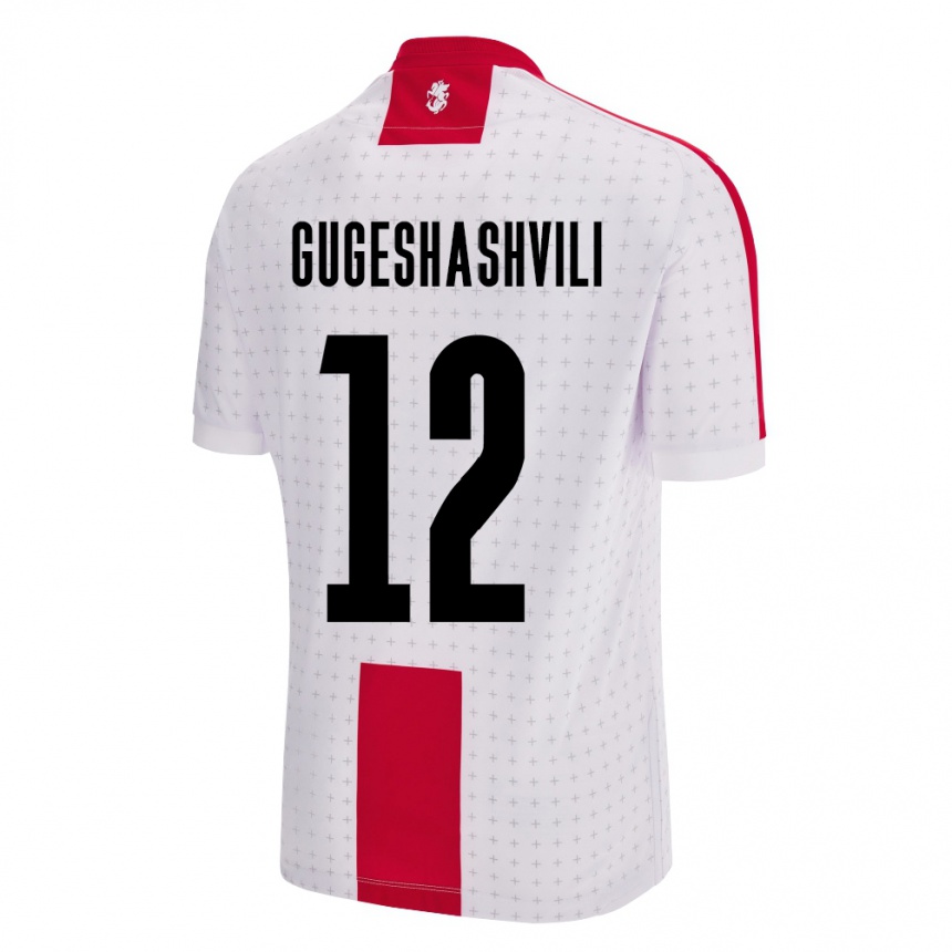 Niño Fútbol Camiseta Georgia Luka Gugeshashvili #12 Blanco 1ª Equipación 24-26 Argentina