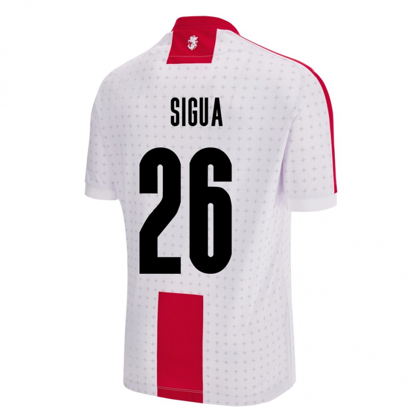 Niño Fútbol Camiseta Georgia Gabriel Sigua #26 Blanco 1ª Equipación 24-26 Argentina