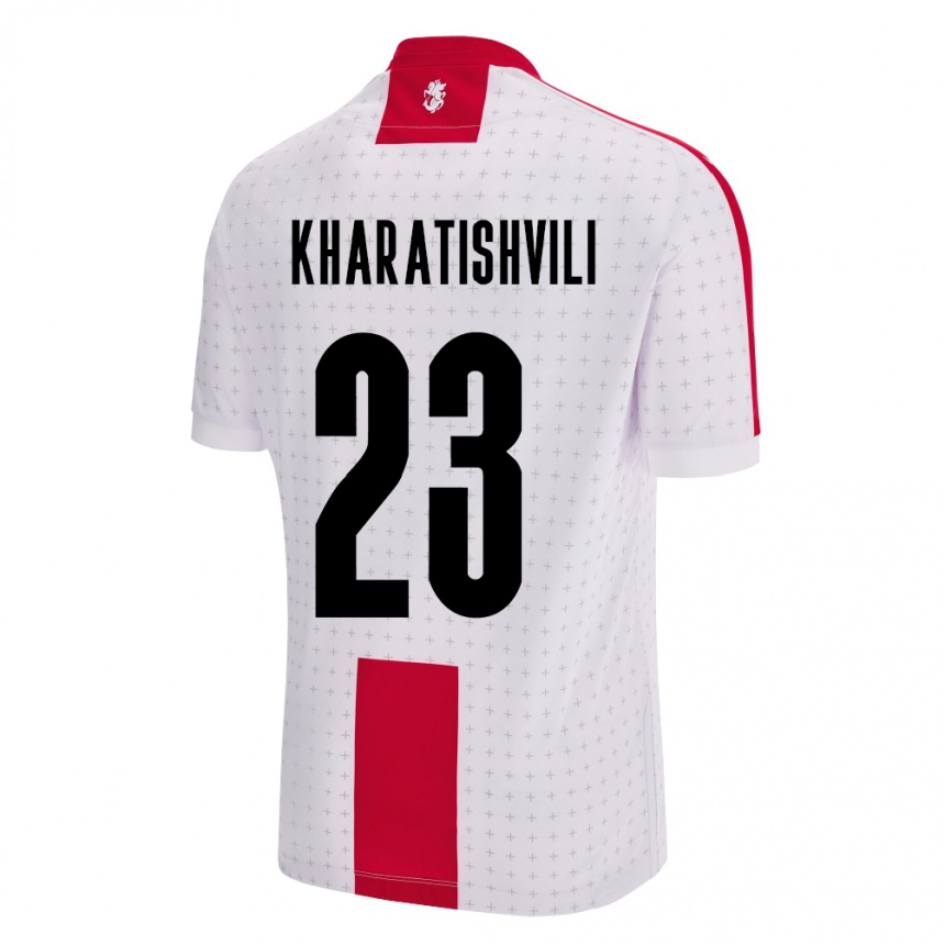 Niño Fútbol Camiseta Georgia Luka Kharatishvili #23 Blanco 1ª Equipación 24-26 Argentina