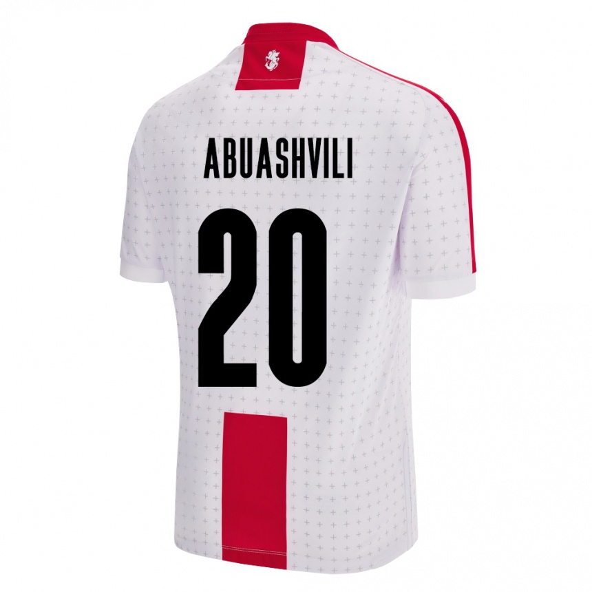 Niño Fútbol Camiseta Georgia Giorgi Abuashvili #20 Blanco 1ª Equipación 24-26 Argentina