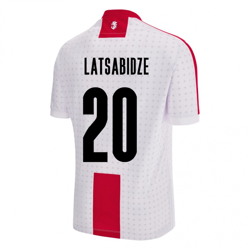 Niño Fútbol Camiseta Georgia Luka Latsabidze #20 Blanco 1ª Equipación 24-26 Argentina